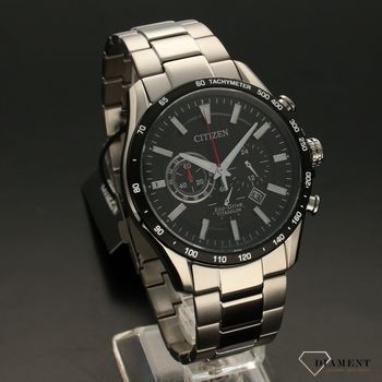 Zegarek męski Citizen Super Titanium Eco-Drive Chronograph CA4444-82E ✅ Zegarek męski Citizen to model na bransolecie z ciemną tarczą o eleganckiej kolorystyce (2).jpg