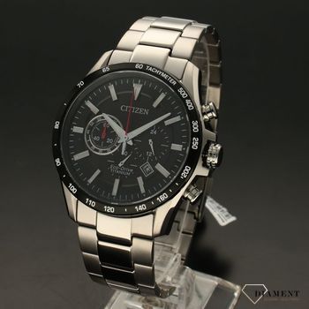 Zegarek męski Citizen Super Titanium Eco-Drive Chronograph CA4444-82E ✅ Zegarek męski Citizen to model na bransolecie z ciemną tarczą o eleganckiej kolorystyce (3).jpg
