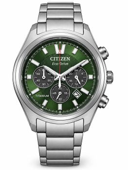 Zegarek męski Citizen Super Titanium Chrono CA4750-51X Eco-Drive – tytanowy z zieloną tarczą (3).jpg