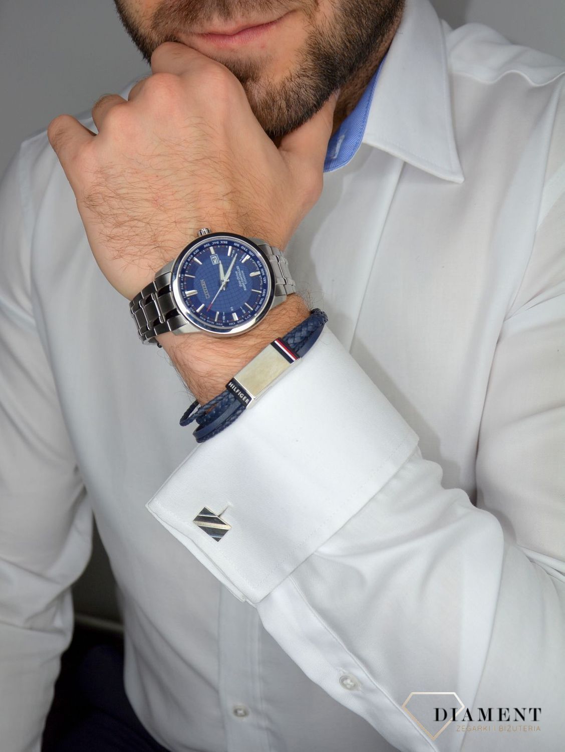 Zegarek męski Citizen zasilany światłem, sterowany radiowo CB0190-84L.jpg