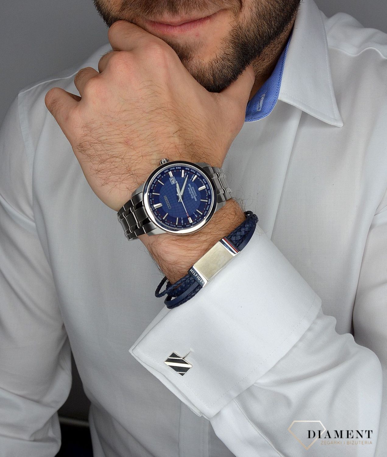 Zegarek męski Citizen zasilany światłem, sterowany radiowo CB0190-84L.jpg