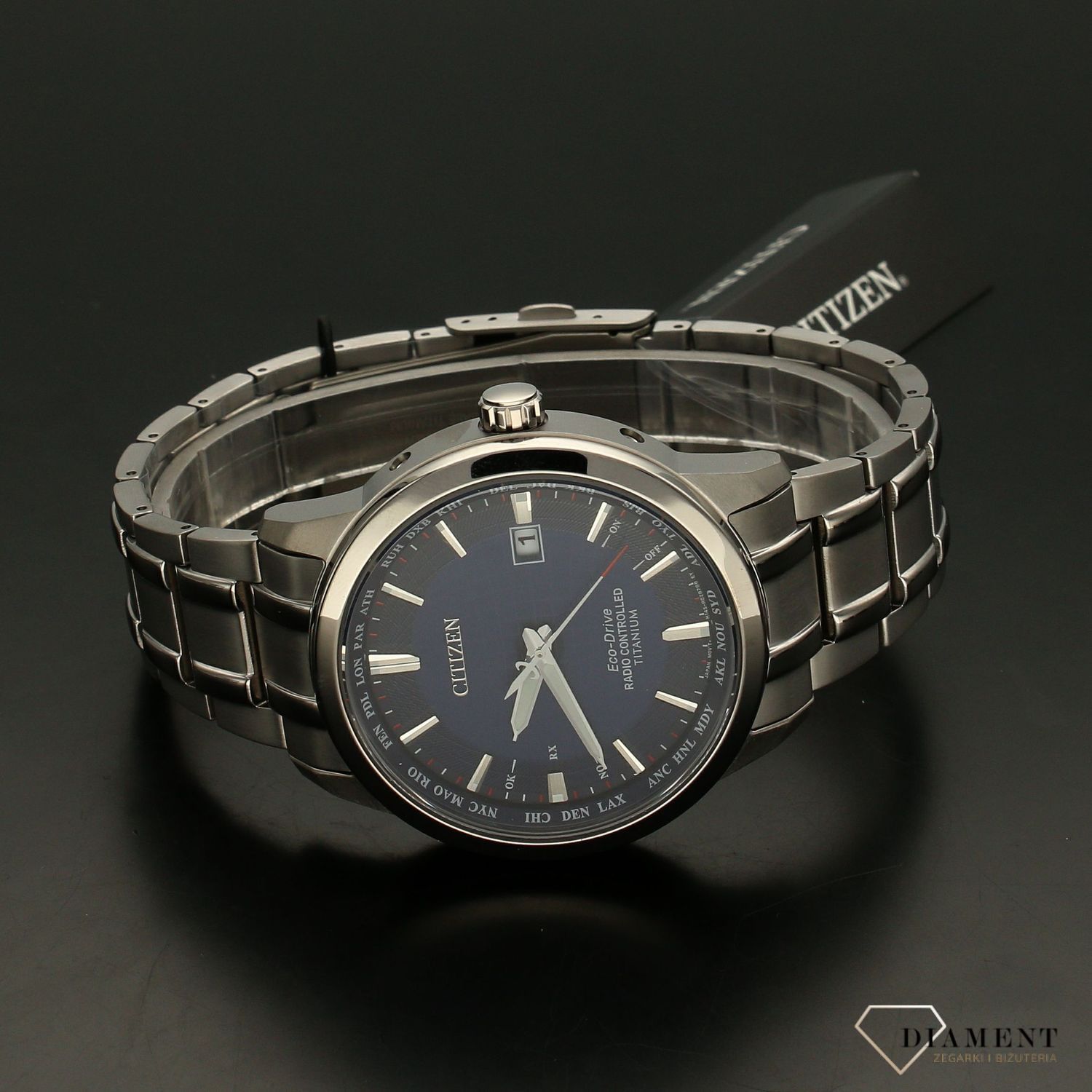 Zegarek męski Citizen zasilany światłem, sterowany radiowo CB0190-84L.jpg