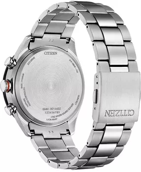 Zegarek męski Citizen Promaster CB5946-82X tytanowy Eco-Drive Radio Controlled 10 ATM zielona tarcza zapięcie.webp