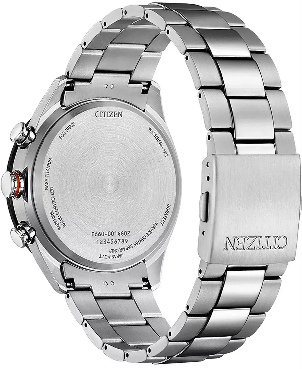 Zegarek męski Citizen Promaster CB5946-82X tytanowy Eco-Drive Radio Controlled 10 ATM zielona tarcza.webp