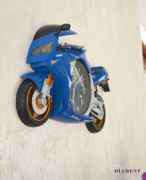 Zegar ścienny w kształcie motoru CBR600K-3 ✅ Zegar ścienny dla chłopca w kształcie motora ✅ Zegar ścienny zachowany w niebieskiej kolorystyce (10).JPG