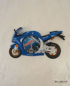 Zegar ścienny w kształcie motoru CBR600K-3 ✅ Zegar ścienny dla chłopca w kształcie motora ✅ Zegar ścienny zachowany w niebieskiej kolorystyce (5).JPG