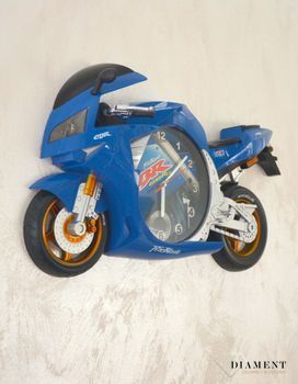 Zegar ścienny w kształcie motoru CBR600K-3 ✅ Zegar ścienny dla chłopca w kształcie motora ✅ Zegar ścienny zachowany w niebieskiej kolorystyce (7).JPG