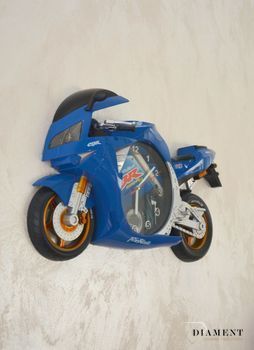 Zegar ścienny w kształcie motoru CBR600K-3 ✅ Zegar ścienny dla chłopca w kształcie motora ✅ Zegar ścienny zachowany w niebieskiej kolorystyce (8).JPG
