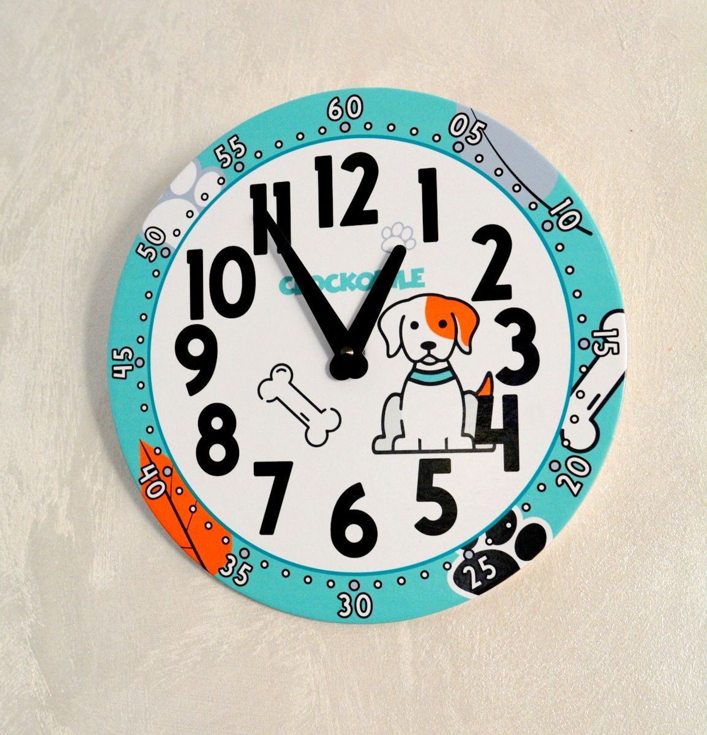 Zegar dziecięcy LAVVU na ścianę z pieskiem CCT0033 (2).jpg