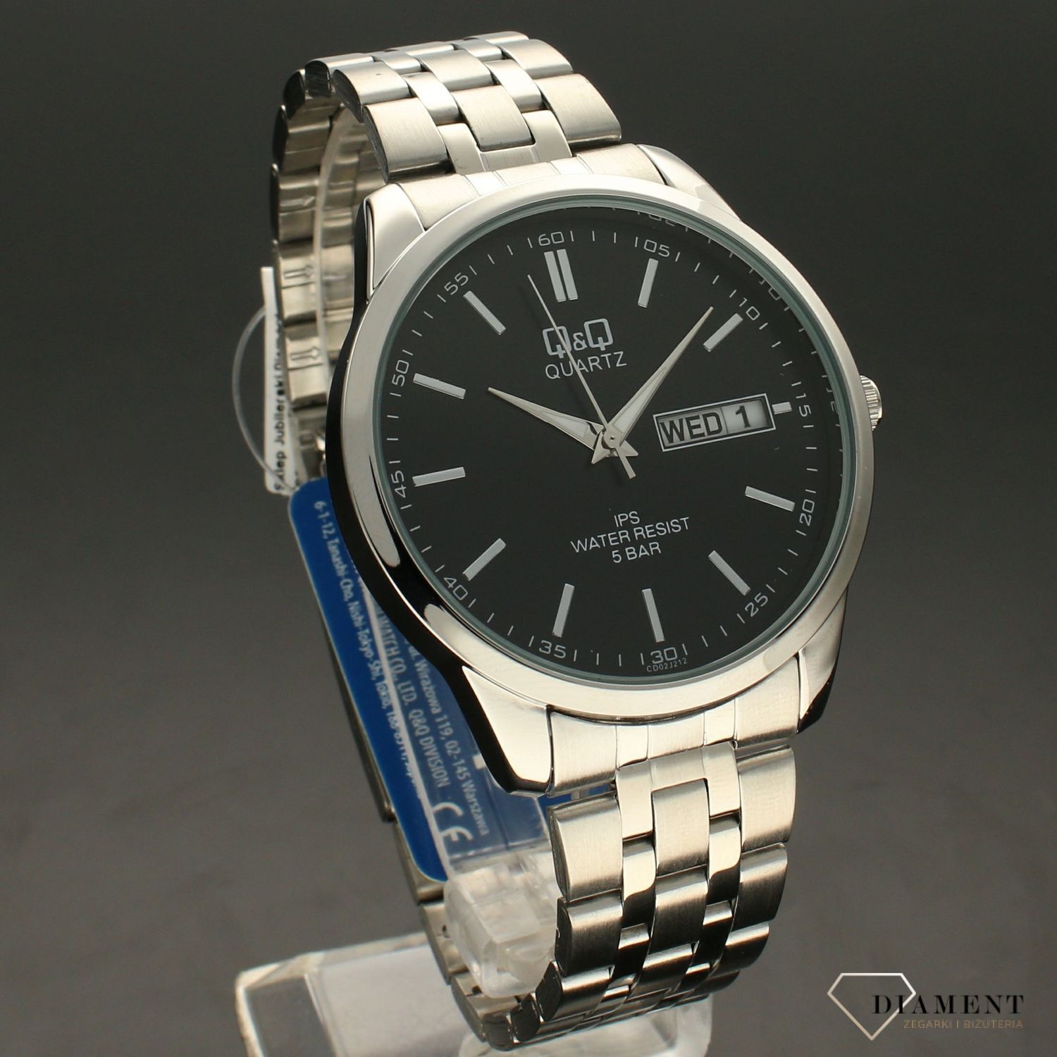 Zegarek męski Q&Q na bransolecie CD02-212 ⌚ Zegarki męskie z bransoletą✓ Wymarzony prezent ✓Prezent dla taty z grawerem✓ Prezent z grawerem✓ Autoryzowany sklep ✓Grawer 0zł ✓Gratis Kurier 24h ✓Zwrot 30 dni ✓Gwarancja.jpg