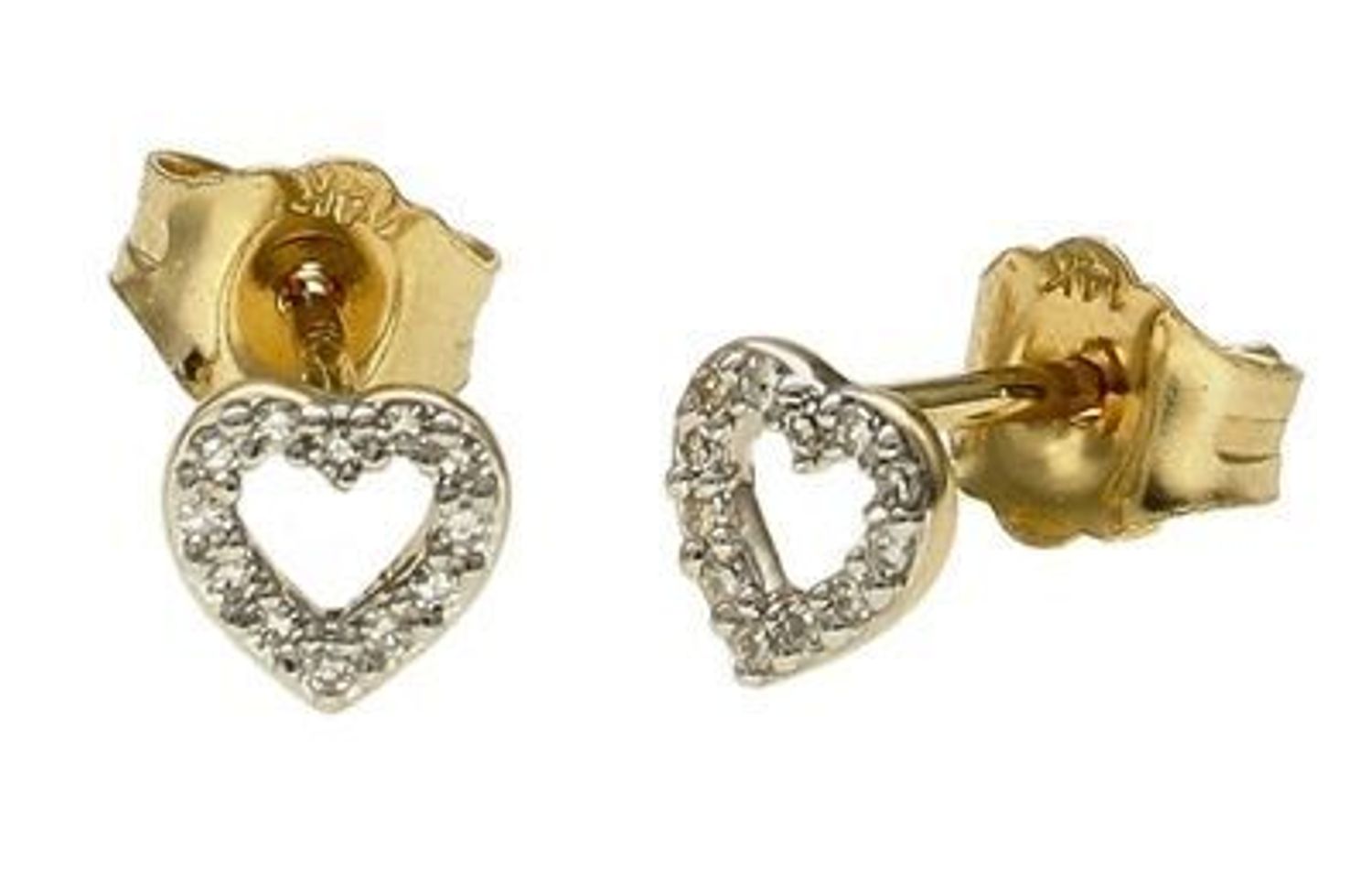 Kolczyki złote Delikatne serduszka 0,08 ct 585 CE5685Y (3).jpg