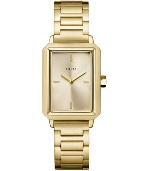 Zestaw Cluse Féroce CG11507 – złoty zegarek damski z podwójną pozłacaną bransoletką Figaro gold.jpg