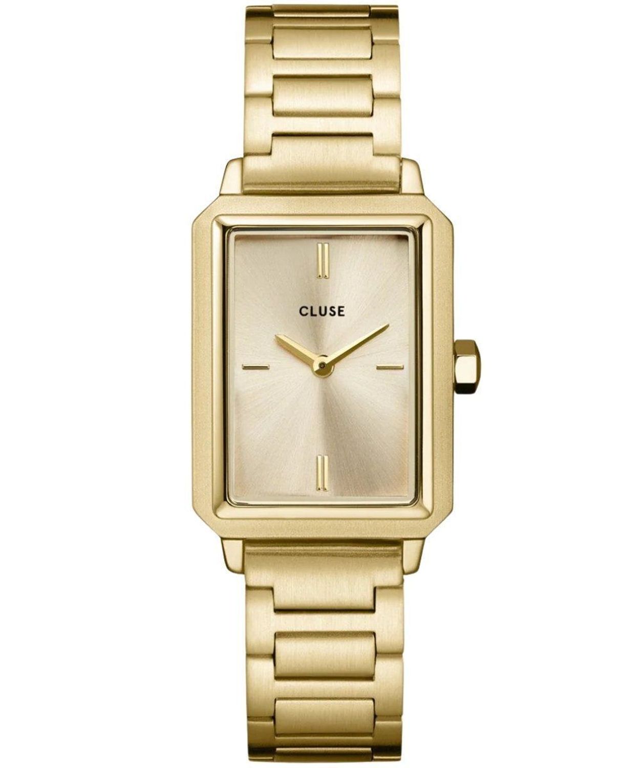 Zestaw Cluse Féroce CG11507 – złoty zegarek damski z podwójną pozłacaną bransoletką Figaro gold.jpg