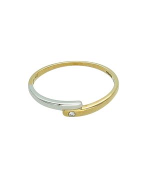 Pierścionek z Diamentem 0,015 ct Żółte i Białe Złoto 585  CH434 brylant.jpg