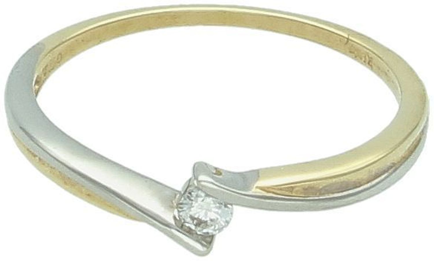 Złoty pierścionek DIAMENT białe i żółte złoto CH48610Y pr 585.jpg