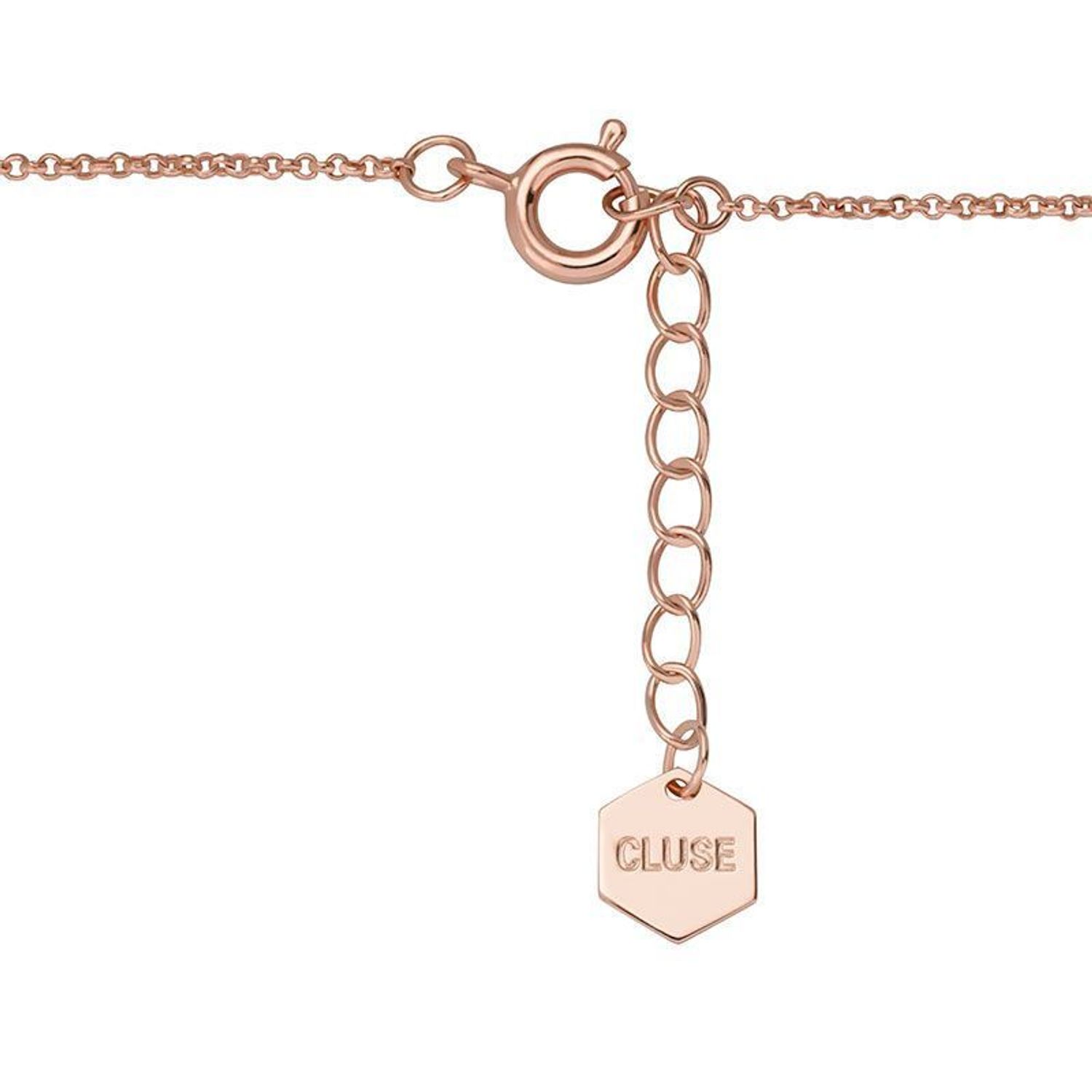 Bransoletka stalowa Cluse Essentielle różowe złoto Hexagons CLJ10007.  Modna bransoletka różowe złoto idealnym prezentem dla ukochanej kobiety. Modowa biżuteria stalowa. Biżuteria Cluse.6.jpg