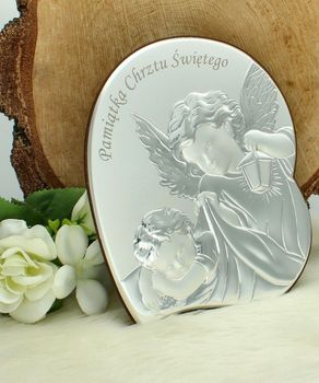 Obrazek Anioł Stróż Zaokrąglony – Pamiątka Chrztu Świętego PVD 12x14 cm z grawerem (3).jpg