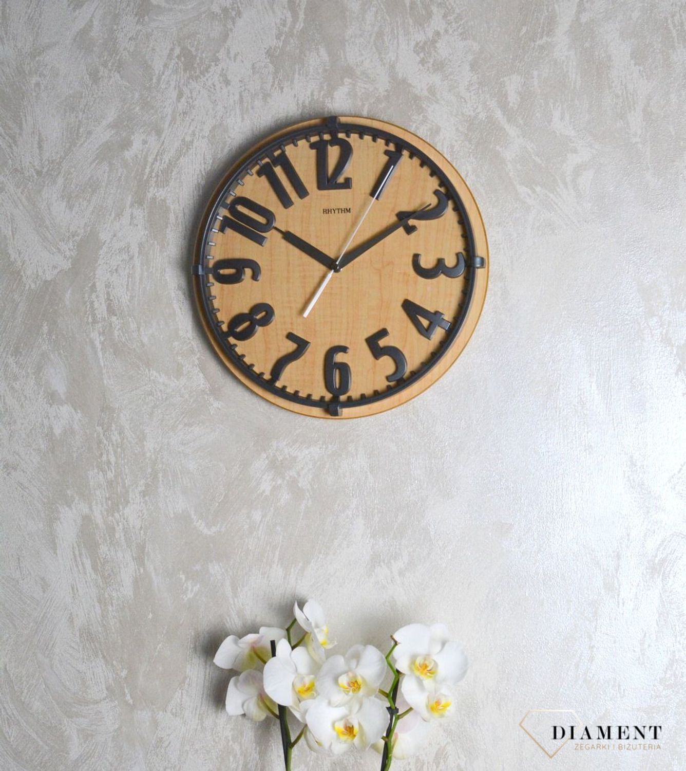Zegar ścienny drewniany Rhythm CMG106NR07 (1).JPG