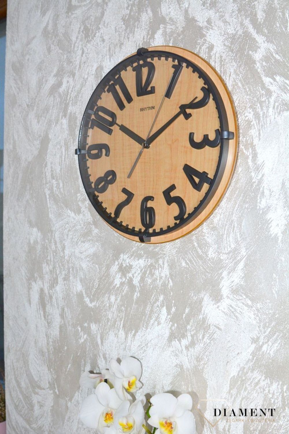 Zegar ścienny drewniany Rhythm CMG106NR07 (1).JPG