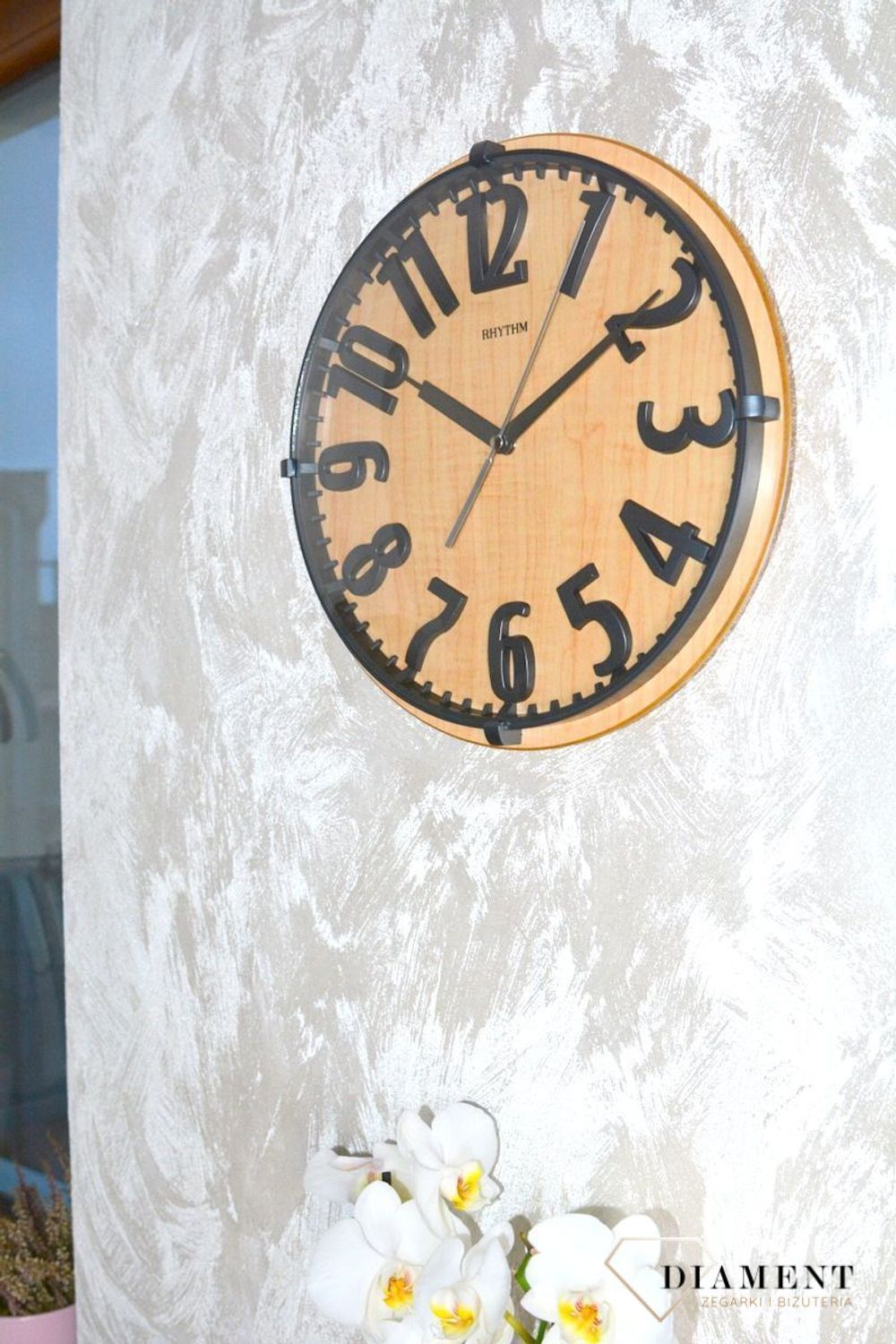 Zegar ścienny drewniany Rhythm CMG106NR07 (1).JPG