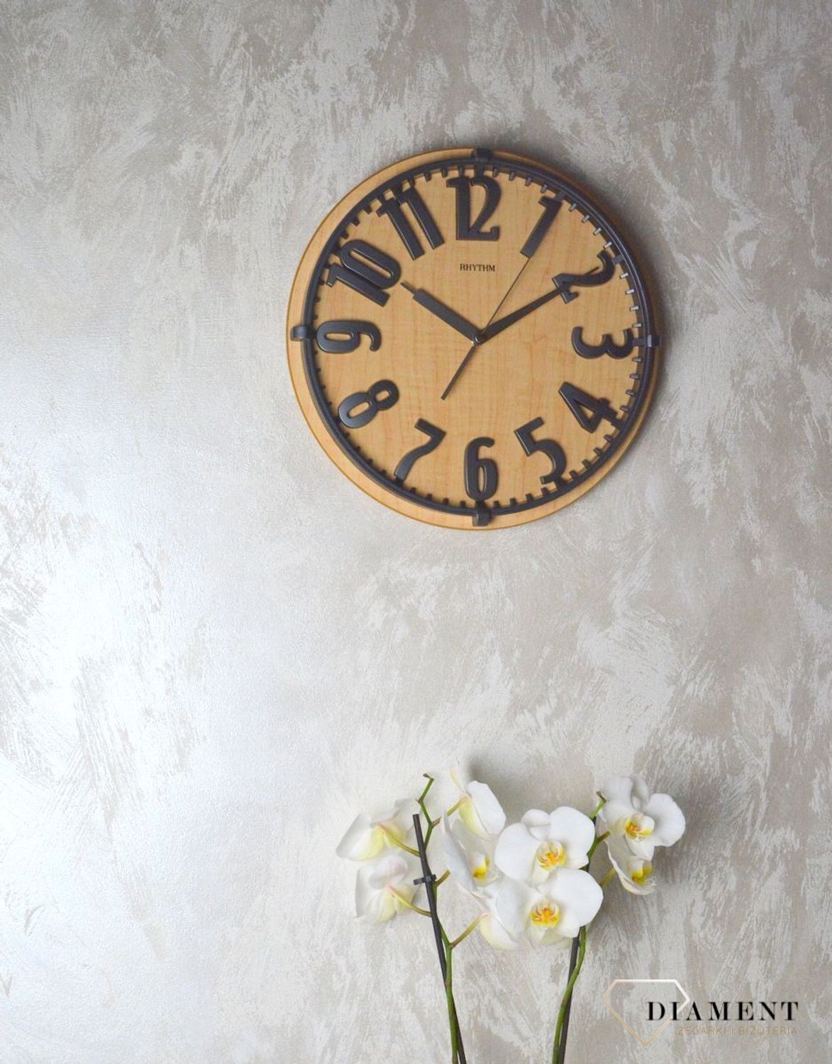 Zegar ścienny drewniany Rhythm CMG106NR07 (1).JPG