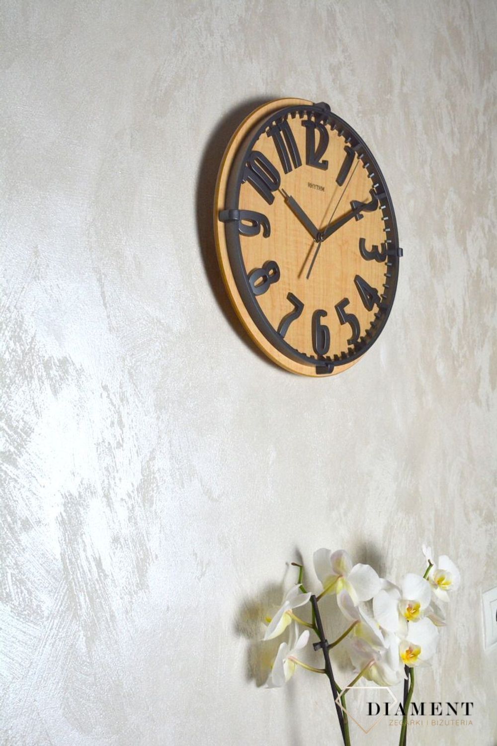 Zegar ścienny drewniany Rhythm CMG106NR07 (1).JPG