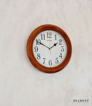 Zegar ścienny drewniany Rhythm CMG116NR06 ✓ zegary ścienne drewniane w sklepie z zegarami Zegarki-Diament (2).JPG