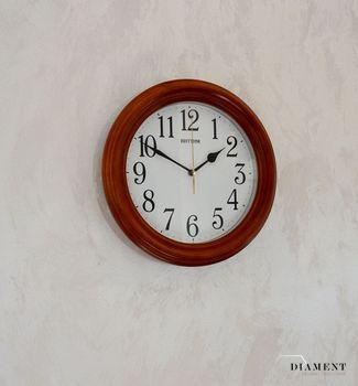 Zegar ścienny drewniany Rhythm CMG116NR06 ✓ zegary ścienne drewniane w sklepie z zegarami Zegarki-Diament (3).JPG