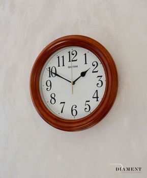 Zegar ścienny drewniany Rhythm CMG116NR06 ✓ zegary ścienne drewniane w sklepie z zegarami Zegarki-Diament (4).JPG