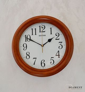 Zegar ścienny drewniany Rhythm CMG116NR06 ✓ zegary ścienne drewniane w sklepie z zegarami Zegarki-Diament (6).JPG