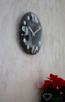 Zegar ścienny czarny z wypukłym szkłem Design CMG519NR02 (7).JPG