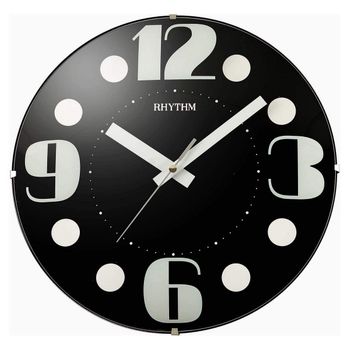 Zegar ścienny czarny z wypukłym szkłem Design CMG519NR02.jpg
