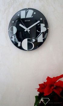 Zegar ścienny czarny z wypukłym szkłem Design CMG519NR71, zegar na ściane do nowoczesnego wnetrza (3).JPG