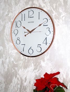 Zegar na ścianę do salonu Rhythm szklany 40 cm CMG569NR13 (1).JPG