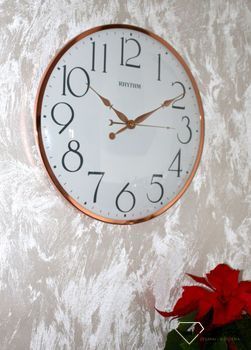 Zegar na ścianę do salonu Rhythm szklany 40 cm CMG569NR13 (10).JPG