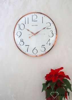 Zegar na ścianę do salonu Rhythm szklany 40 cm CMG569NR13 (3).JPG