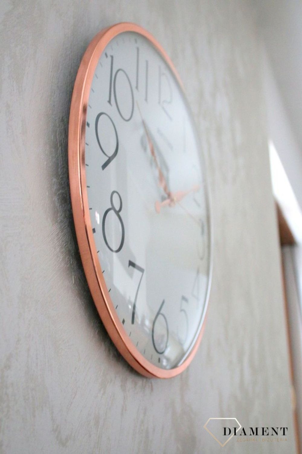 Zegar na ścianę do salonu Rhythm szklany 40 cm CMG569NR13.jpg