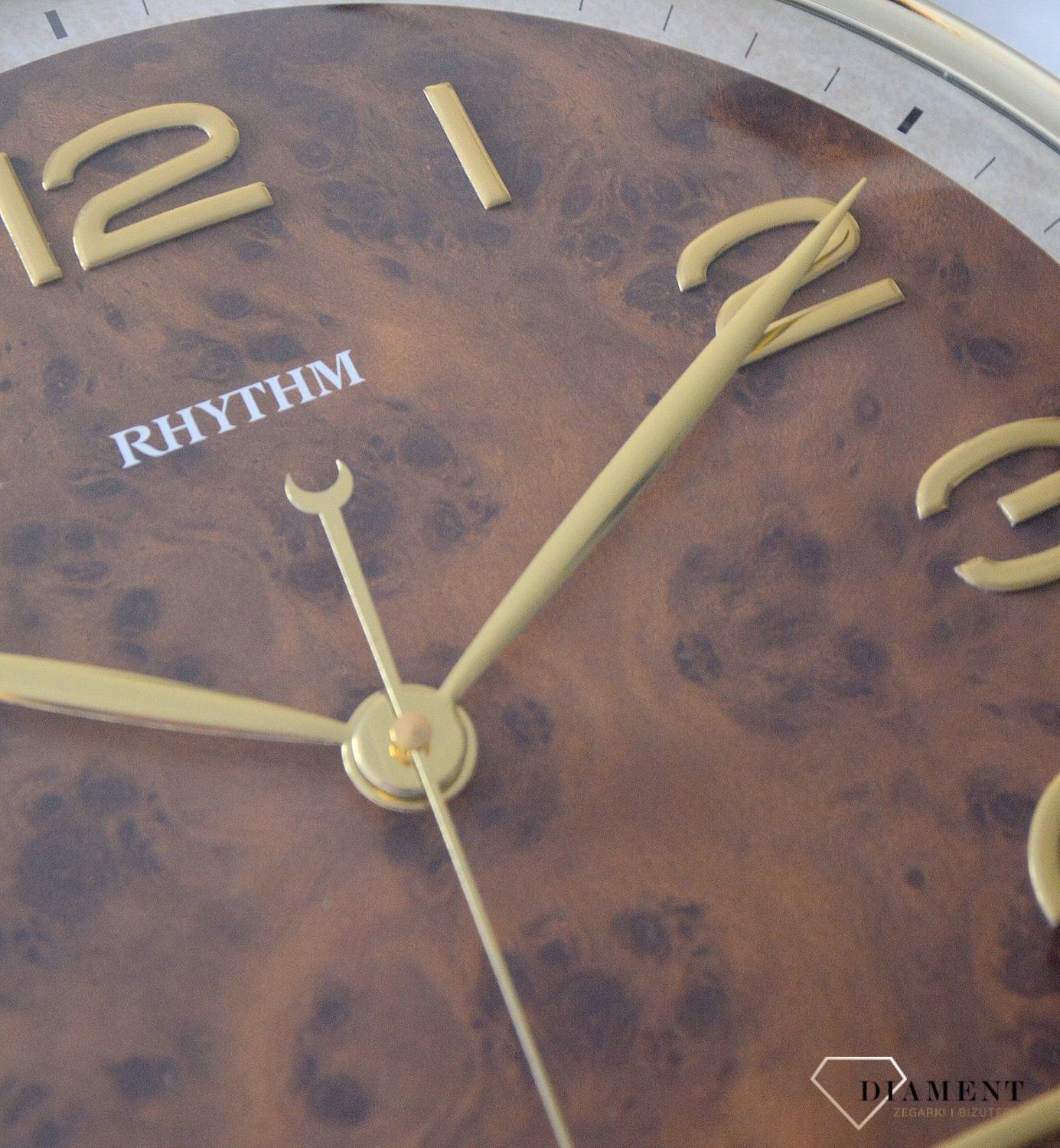 Zegar na ścianę do salonu Rhythm CMG584NR18 szklany 40 cm.jpg