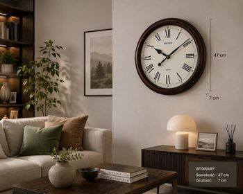 Rhythm CMG736NR35 – brązowy zegar ścienny 47 cm retro (1).jpg