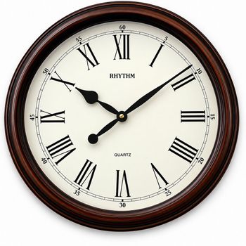 Rhythm CMG736NR35 – brązowy zegar ścienny 47 cm retro (2).jpg