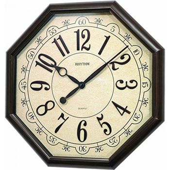 Zegar na ścianę do salonu duży ośmiokąt 48 cm CMG745NR06.jpg
