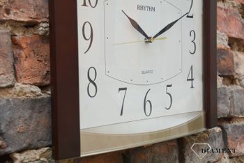 Zegar ścienny drewniany CMG899NR07 japońskiej marki Rhythm to zegar ścienny z kolekcji zegarów ściennych japońskiej marki Rhythm. Jest to zegar na ścianę idealny na prezent (2).JPG