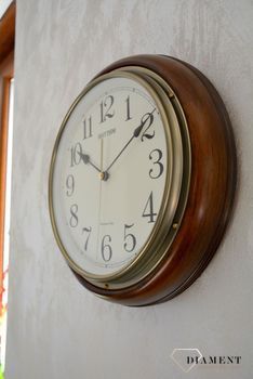 Zegar ścienny drewniany japoński RHYTHM CMH722CR06. Zegar ścienny drewniany japońskiej marki Rhythm to zegar ścienny z kolekcji zegarów ściennych japońskiej marki Rhythm (1).JPG