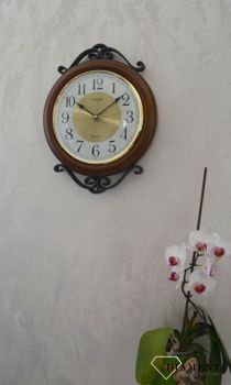 Zegar ścienny drewniany Vintage Rhythm CMH754NR06 ✓zegary ścienne w sklepie z zegarami Zegarki-Diament.pl✓  Zegar na ścianę do salonu drewniany (2).JPG