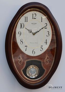 Zegar na ścianę do salonu drewniany Rhythm CMJ320NR06 (2).JPG