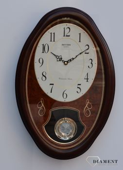 Zegar na ścianę do salonu drewniany Rhythm CMJ320NR06 (3).JPG