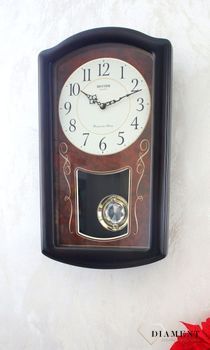 Zegar ścienny z wahadłem Kurant Rhytm CMJ321NR06 ✓ Zegar ścienny z wahadłem i melodią. Japoński zegar ścienny ✓zegary ścienne w sklepie z zegarami  (1).JPG