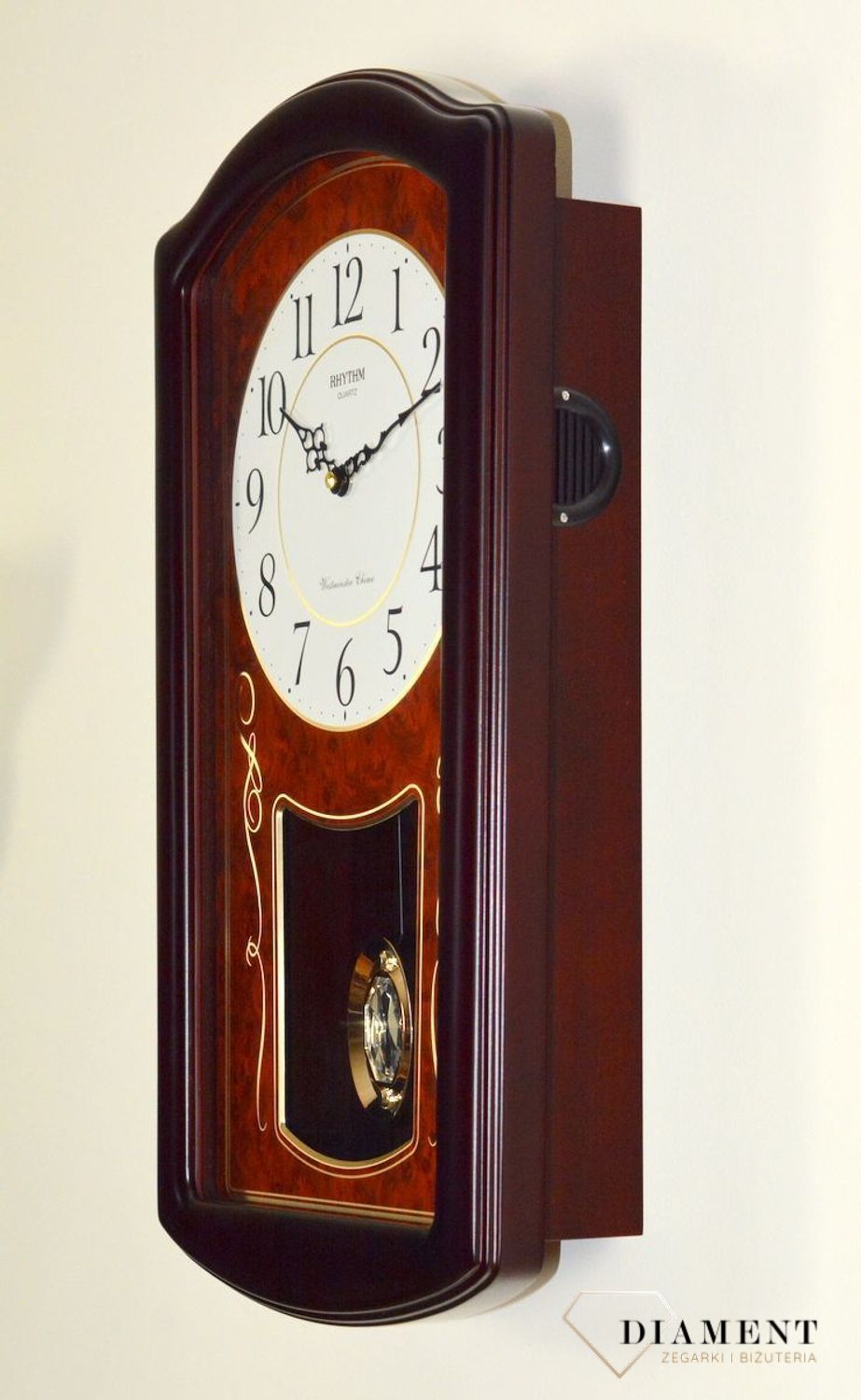 Zegar ścienny z wahadłem Kurant Rhytm CMJ321NR06 ✓ Zegar ścienny z wahadłem i melodią. Japoński zegar ścienny ✓zegary ścienne w sklepie z zegarami  (2).JPG