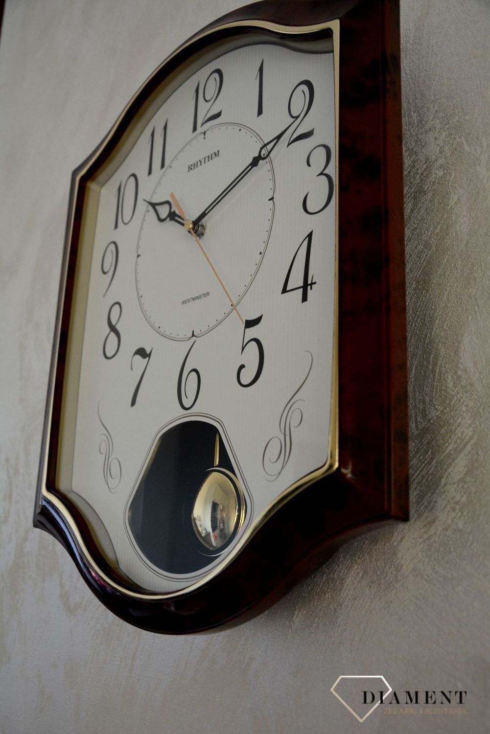 Zegar ścienny do salonu Rhythm CMJ494NR06.jpg
