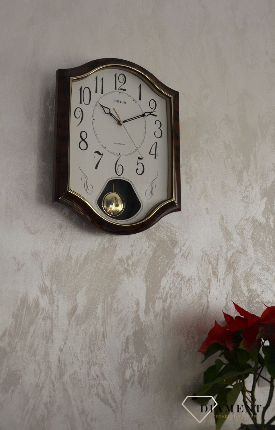Zegar ścienny do salonu Rhythm CMJ494NR06.jpg
